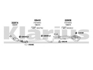 KLARIUS 361952E išmetimo sistema 
 Išmetimo sistema -> Išmetimo sistema, visa