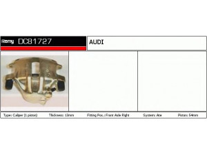DELCO REMY DC81727 stabdžių apkaba 
 Dviratė transporto priemonės -> Stabdžių sistema -> Stabdžių apkaba / priedai
893 615 108, 893 615 124A, 893 915 124A