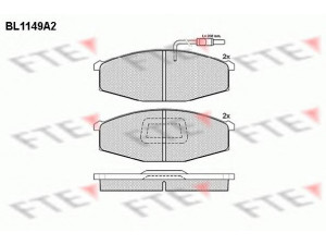FTE BL1149A2 stabdžių trinkelių rinkinys, diskinis stabdys 
 Techninės priežiūros dalys -> Papildomas remontas
41060-P9690