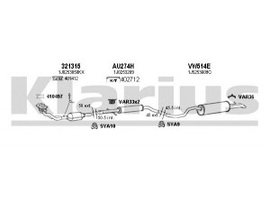 KLARIUS 790150U išmetimo sistema