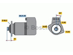 BOSCH 0 001 510 028 starteris
77 72 6640D