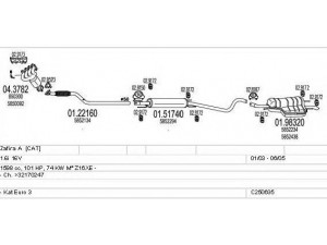 MTS C250635005850 išmetimo sistema 
 Išmetimo sistema -> Išmetimo sistema, visa
