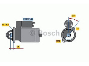 BOSCH 0 001 109 258 starteris 
 Elektros įranga -> Starterio sistema -> Starteris
059 911 023 Q, 059 911 024, 059 911 023 P