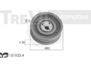 TREVI AUTOMOTIVE KD1248 paskirstymo diržo komplektas 
 Techninės priežiūros dalys -> Papildomas remontas