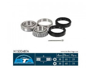 BTA H15004BTA rato guolio komplektas 
 Ašies montavimas/vairavimo mechanizmas/ratai -> Rato stebulė/montavimas -> Rato guolis
MB176746, MB349416, 5171321100