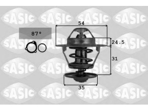 SASIC 9000334 termostatas, aušinimo skystis 
 Aušinimo sistema -> Termostatas/tarpiklis -> Thermostat
056121113D, 068121113B, 068121113H