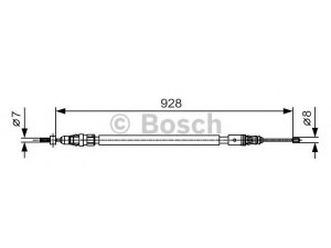 BOSCH 1 987 482 000 trosas, stovėjimo stabdys 
 Stabdžių sistema -> Valdymo svirtys/trosai
4745 Z7, 4746 34, 4745 Z7, 4746 34