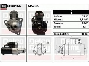 DELCO REMY DRS3155 starteris 
 Elektros įranga -> Starterio sistema -> Starteris
K805-18-400, K805-18-400EX, KL36-18-400