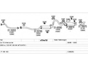 MTS C390252006533 išmetimo sistema 
 Išmetimo sistema -> Išmetimo sistema, visa