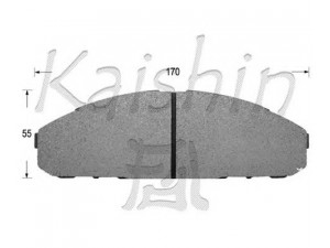 KAISHIN D1177 stabdžių trinkelių rinkinys, diskinis stabdys
