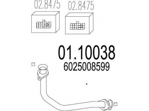 MTS 01.10038 išleidimo kolektorius 
 Išmetimo sistema -> Išmetimo vamzdžiai
6025008599