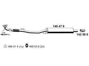 ERNST 140478 priekinis duslintuvas 
 Išmetimo sistema -> Duslintuvas
5Z0 253 059 CM, 5Z0 253 059 F, 5Z0 253 059 H