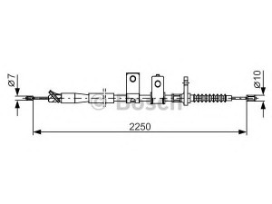 BOSCH 1 987 482 343 trosas, stovėjimo stabdys 
 Stabdžių sistema -> Valdymo svirtys/trosai
36531VK00A