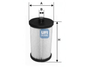 UFI 26.012.00 kuro filtras 
 Techninės priežiūros dalys -> Papildomas remontas
2E0127159