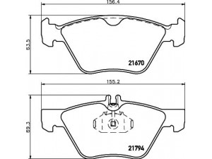 HELLA PAGID 8DB 355 007-861 stabdžių trinkelių rinkinys, diskinis stabdys 
 Techninės priežiūros dalys -> Papildomas remontas
00K05139218AB, 5114555AA, 5139218AA