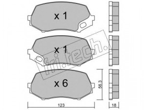 fri.tech. 891.0 stabdžių trinkelių rinkinys, diskinis stabdys 
 Techninės priežiūros dalys -> Papildomas remontas
MK528945, MK529908