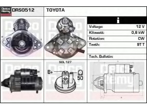 DELCO REMY DRS0512 starteris 
 Elektros įranga -> Starterio sistema -> Starteris