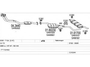 MTS C210244004363 išmetimo sistema 
 Išmetimo sistema -> Išmetimo sistema, visa