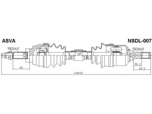 ASVA NSDL-007 kardaninis velenas 
 Ratų pavara -> Kardaninis velenas