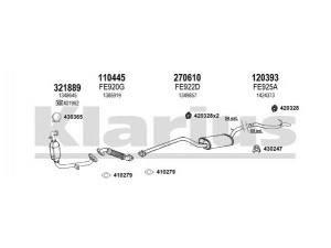 KLARIUS 361614E išmetimo sistema 
 Išmetimo sistema -> Išmetimo sistema, visa