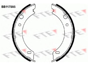 FTE BB1178A5 stabdžių trinkelių komplektas, stovėjimo stabdis 
 Stabdžių sistema -> Rankinis stabdys
1 387 798, 1 387 798-0, 272 134