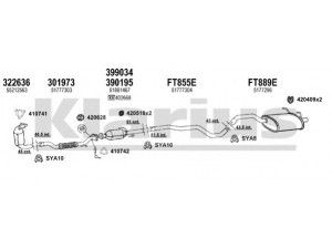 KLARIUS 331044U išmetimo sistema 
 Išmetimo sistema -> Išmetimo sistema, visa