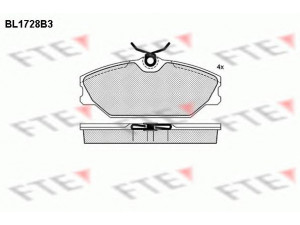 FTE BL1728B3 stabdžių trinkelių rinkinys, diskinis stabdys 
 Techninės priežiūros dalys -> Papildomas remontas
41 06 071 25R, 77 01 206 379, 77 01 209 380