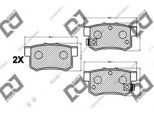 DJ PARTS BP1026 stabdžių trinkelių rinkinys, diskinis stabdys 
 Techninės priežiūros dalys -> Papildomas remontas
71750931, 06430S0AJ00, 06430S2A000