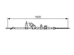 BOSCH 1 987 477 090 trosas, stovėjimo stabdys 
 Stabdžių sistema -> Valdymo svirtys/trosai
46420 0D050