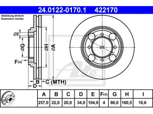 ATE 24.0122-0170.1 stabdžių diskas 
 Stabdžių sistema -> Diskinis stabdys -> Stabdžių diskas
51712-28300