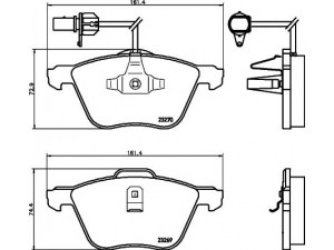 HELLA PAGID 8DB 355 008-921 stabdžių trinkelių rinkinys, diskinis stabdys 
 Techninės priežiūros dalys -> Papildomas remontas
7M3698151A, 1133446, 1205696, YM212K021BA