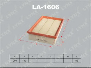 LYNXauto LA-1606 oro filtras 
 Filtrai -> Oro filtras
1432209, 1496814, 1741635, 1C159601AB