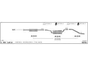 IMASAF 552000021 išmetimo sistema 
 Išmetimo sistema -> Išmetimo sistema, visa