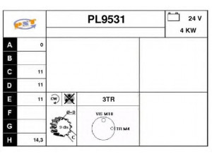 SNRA PL9531 starteris
243007, 4785541, 4880691