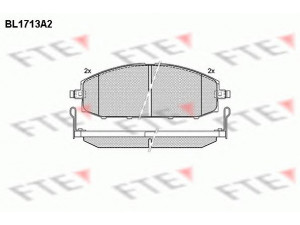FTE BL1713A2 stabdžių trinkelių rinkinys, diskinis stabdys 
 Techninės priežiūros dalys -> Papildomas remontas
41060-VB290, 41060-VB291, 41060-VC091