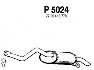 FENNO P5024 galinis duslintuvas 
 Išmetimo sistema -> Duslintuvas
7700418567, 7700418777, 7700418778