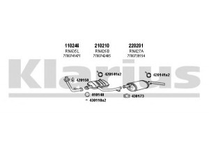 KLARIUS 720233E išmetimo sistema 
 Išmetimo sistema -> Išmetimo sistema, visa