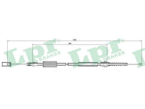 LPR C0695B trosas, stovėjimo stabdys 
 Stabdžių sistema -> Valdymo svirtys/trosai
6025105919, 6025105919