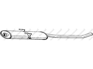 BOSAL 282-063 vidurinis duslintuvas 
 Išmetimo sistema -> Duslintuvas
1717.32, 1717.33, 94 561 05980