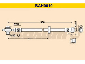 BARUM BAH0019 stabdžių žarnelė 
 Stabdžių sistema -> Stabdžių žarnelės
6N0 611 701 B, 3A0 611 701, 6N0 611 701
