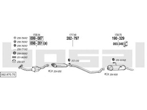 BOSAL 062.970.75 išmetimo sistema 
 Išmetimo sistema -> Išmetimo sistema, visa