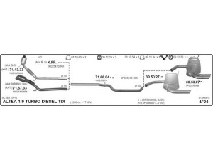 IMASAF 573000012 išmetimo sistema 
 Išmetimo sistema -> Išmetimo sistema, visa