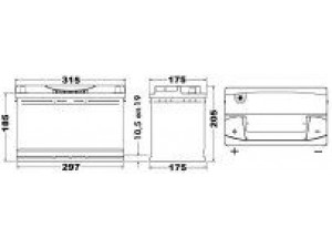 EXIDE EX27 starterio akumuliatorius; starterio akumuliatorius
1 457 18 520 9B/C