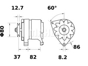 MAHLE ORIGINAL MG 176 kintamosios srovės generatorius
836664064, VPF8085, 4644 670 0
