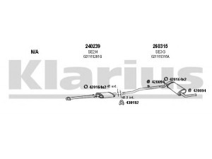 KLARIUS 790019E išmetimo sistema 
 Išmetimo sistema -> Išmetimo sistema, visa