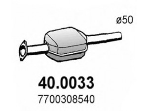 ASSO 40.0033 katalizatoriaus keitiklis 
 Išmetimo sistema -> Katalizatoriaus keitiklis
7700308540
