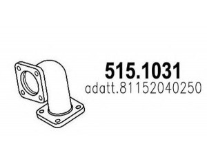 ASSO 515.1031 išleidimo kolektorius 
 Išmetimo sistema -> Išmetimo vamzdžiai
81152040250