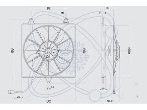 ELECTRO AUTO 32J0003 ventiliatorius, radiatoriaus