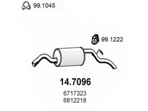 ASSO 14.7096 galinis duslintuvas 
 Išmetimo sistema -> Duslintuvas
1019391, 1495883, 6701078, 6717323