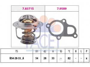 FACET 7.8372 termostatas, aušinimo skystis 
 Aušinimo sistema -> Termostatas/tarpiklis -> Thermostat